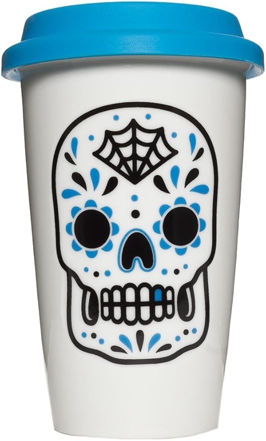 Blue Sugar Skull Tumbler from Sourpuss