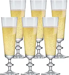 Ruvolo, Jogo de Taça de Cristal Champagne, para Espumante 6pcs, 225ml