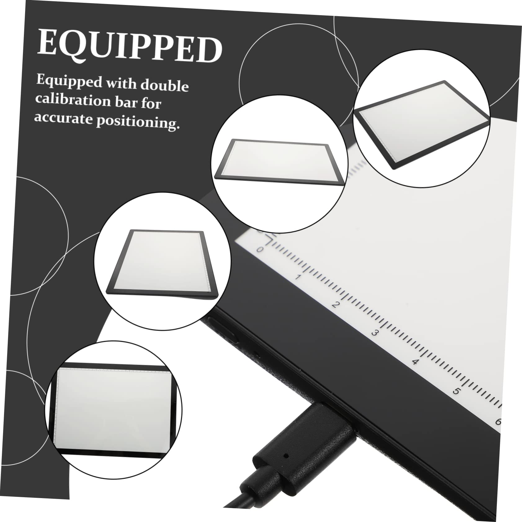 Table Lumineuse de Traçage A4 Noire, Planche à Dessin Rechargeable