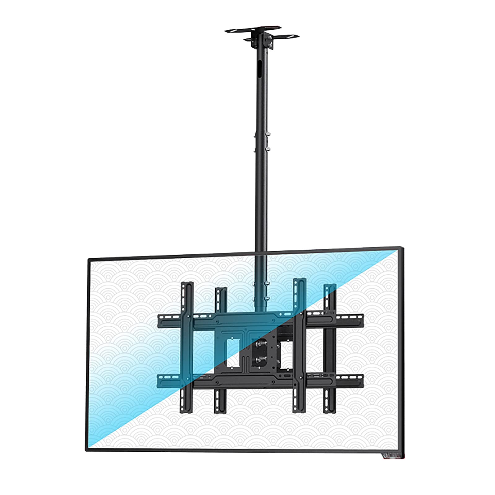 CGCSYZ Double Screen Ceiling TV Mount Bracket, Fits Most 24-55inch LED TV Mount, With Loading 132 Lbs, Max VESA 600x400mm TV Bracket