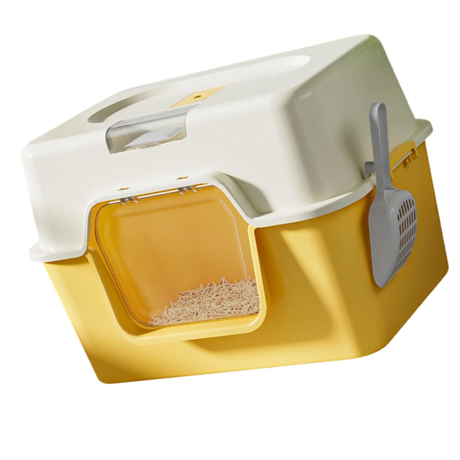 Buxuaaaa Litter Pans for Older Cats Small Smooth Surfaces Not Hard and Safe for Kitten Easy Cleaning Splash Proof Toilet