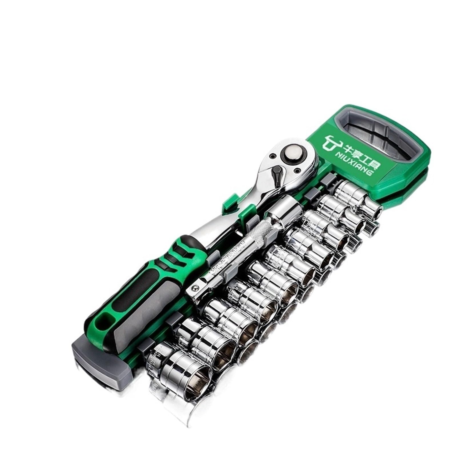 Zestaw nasadek 1/4"-3/8"-1/2",CR-V, nasadki metryczne i imperialne z szybkozamykanym kluczem grzechotkowym, model pro 72 zęby
