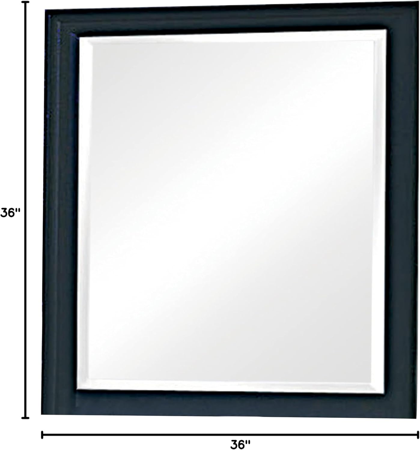 Coaster Home Furnishings Sandy Beach Vertical Black Dresser Mirror, 1.5" D x 36.25" W x 40" H (201324)