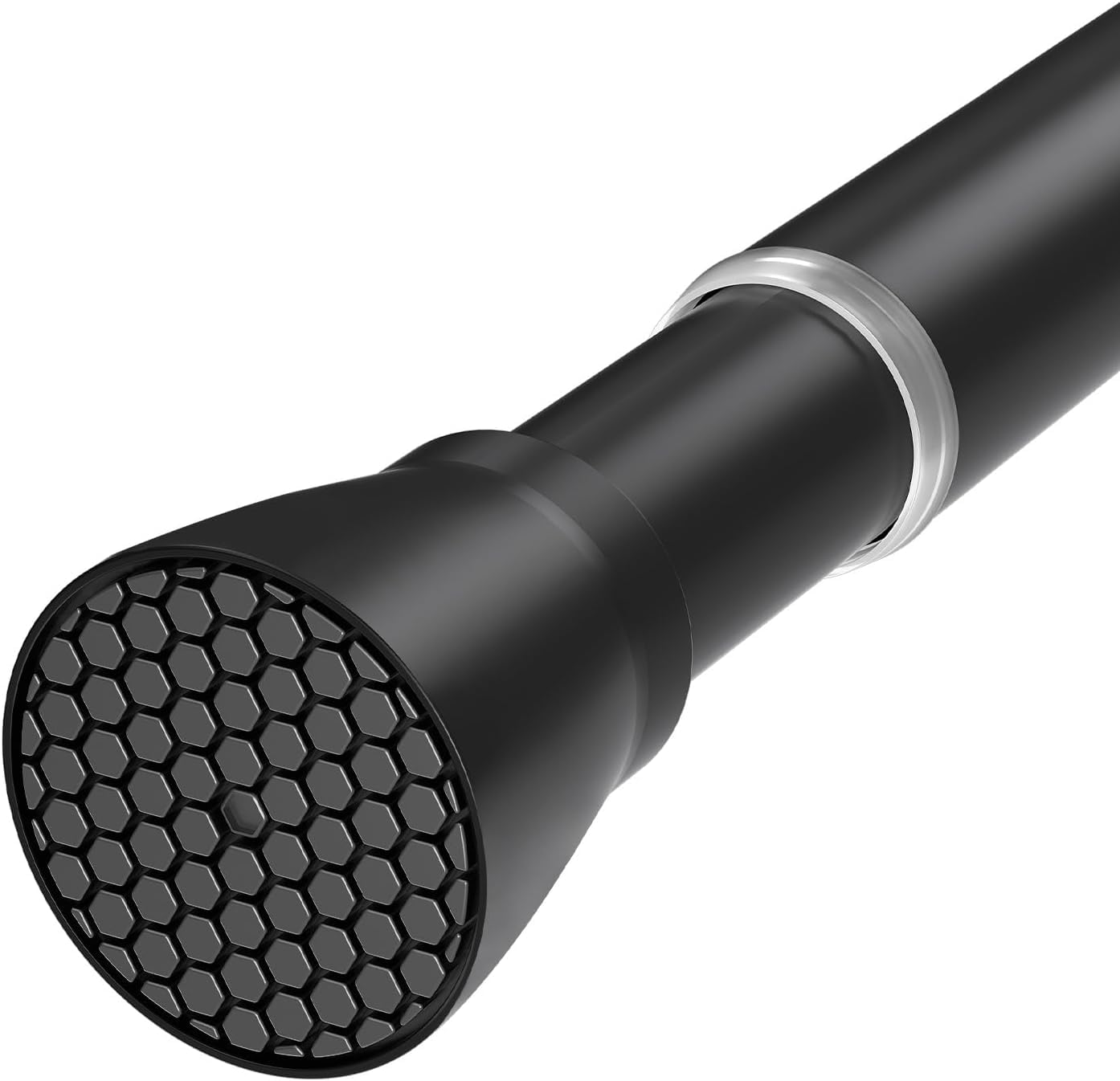 HAOYUNTE Gardinenstange ohne Bohren 75-160 cm Ø 22 mm – Teleskop-Klemmstange, verstellbare Vorhangstange für Fenster, Dusche, Tür & Kleiderschrank (Schwarz)