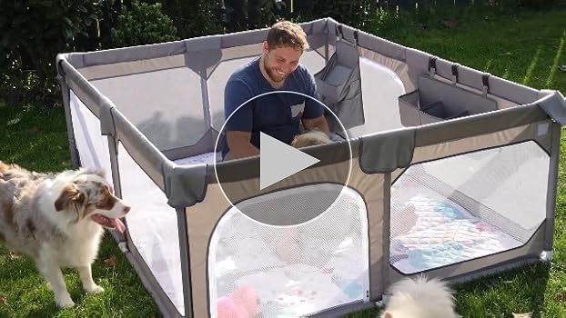 Amazon.com : JINXIA Baby Playpen with Mat 75