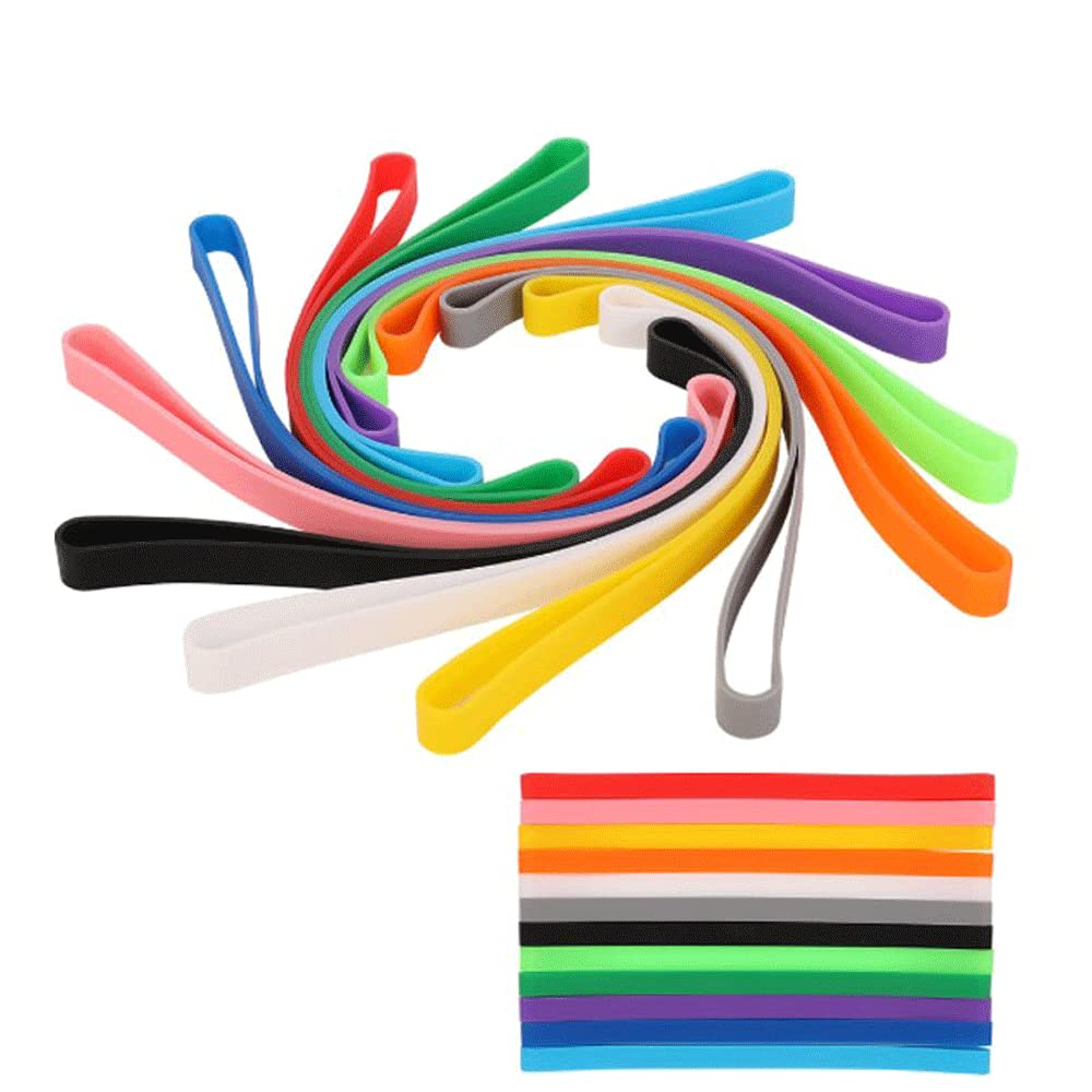 12pcs 135mm Silicone Rubber Bands Planner Books Binding Belt Large Elastic Bands Rubber Wrapping Bands for Office Supply File Folders Books Art School Home(Y31-12)