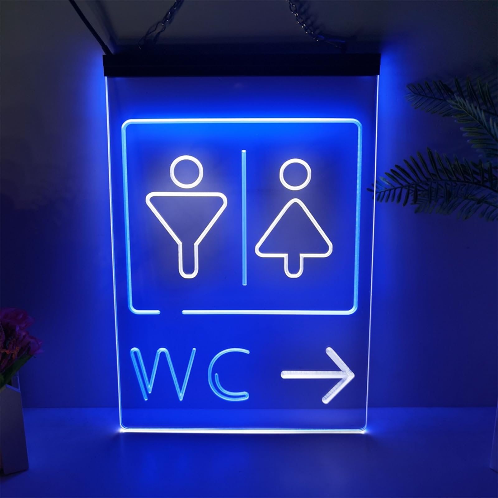 REWIS WC Arrow Point to Right LED Neon Signs