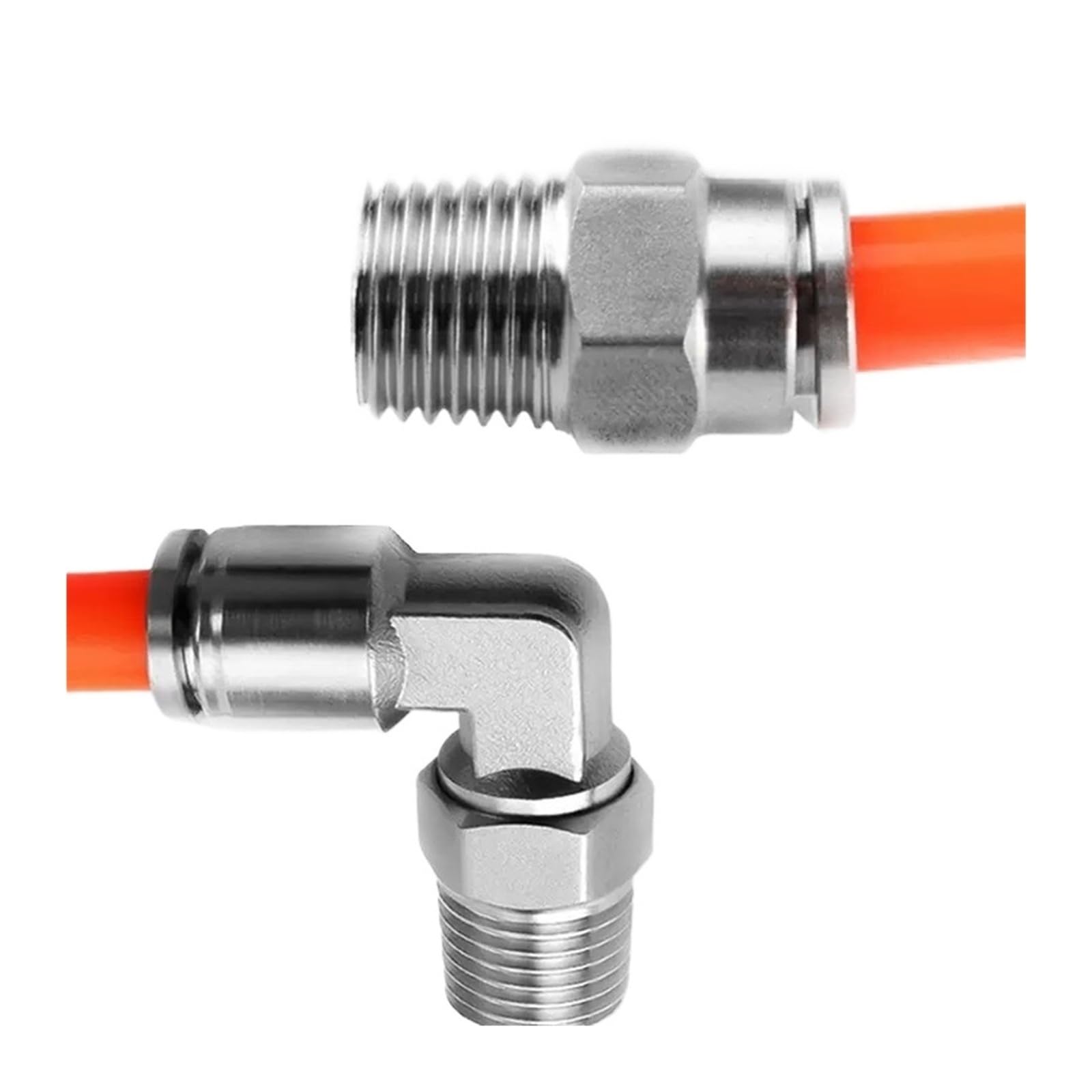 1 pz Connettore Aria Pneumatica Raccordo in acciaio inossidabile 304 PC/PCF/PL/PB/SL/PLF 4mm 6mm 8mm 10mm 12mm Filettatura 1/4' 1/8' 3/8' 1/2'(8-03,PX)
