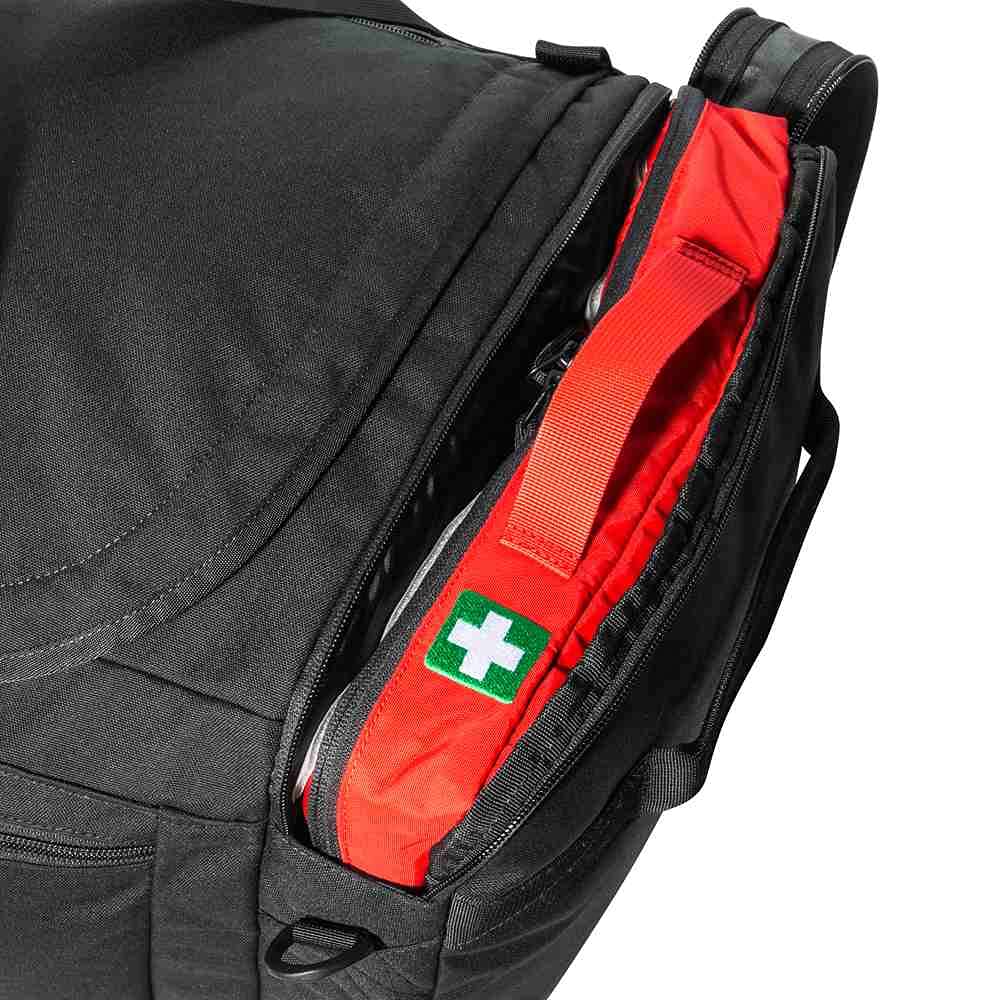 Tasmanian Tiger TT Officers Bag 58L Taktische Einsatz-Tasche Reise-Tasche mit Tragesystem zur Verwendung als Rucksack und Molle-Klett im Innenbereich, Schwarz
