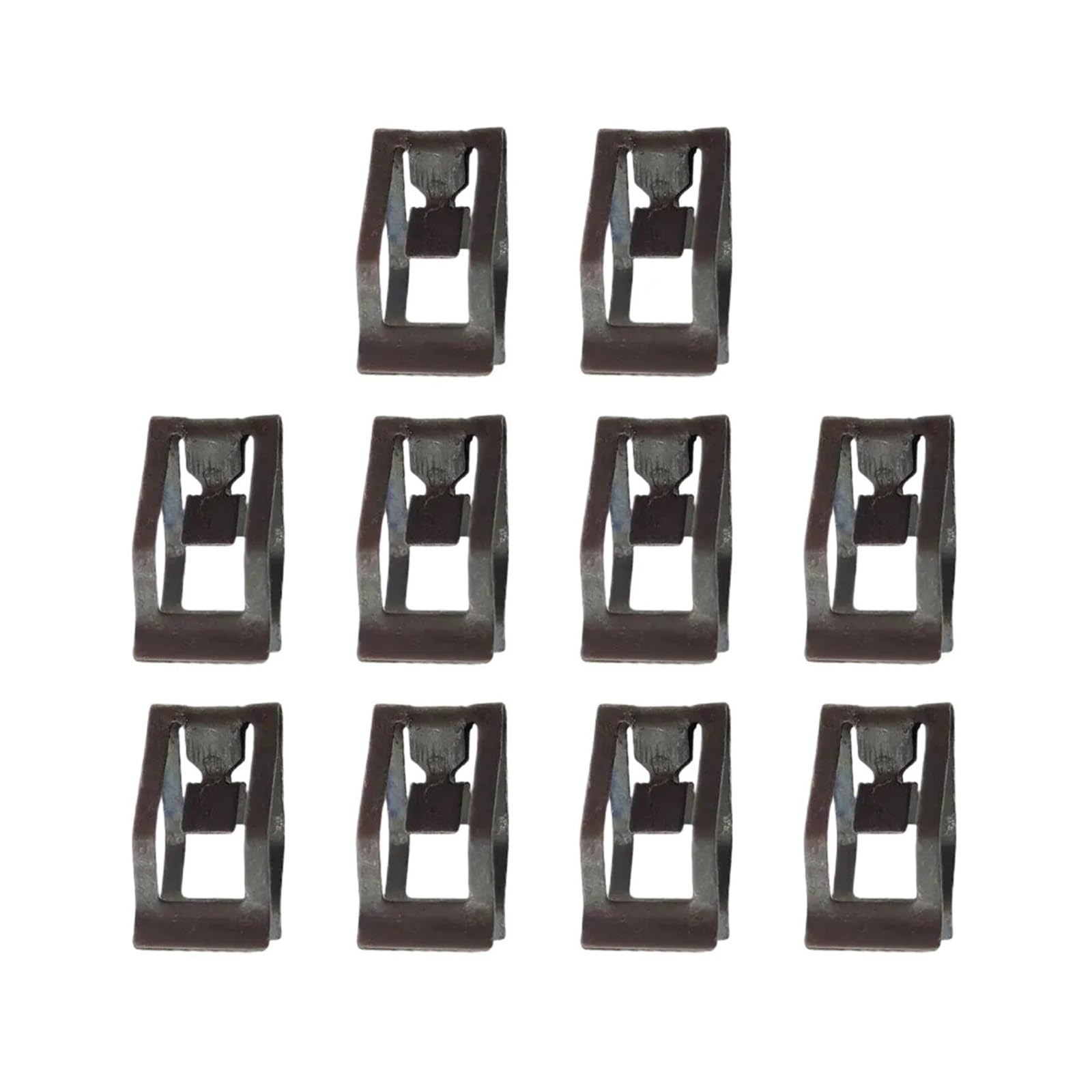 KXFVYNE 10Pcs Car Front Console Dash Dashboard Auto Trim Metal Retainer Black Rivet Fastener Clips Clip