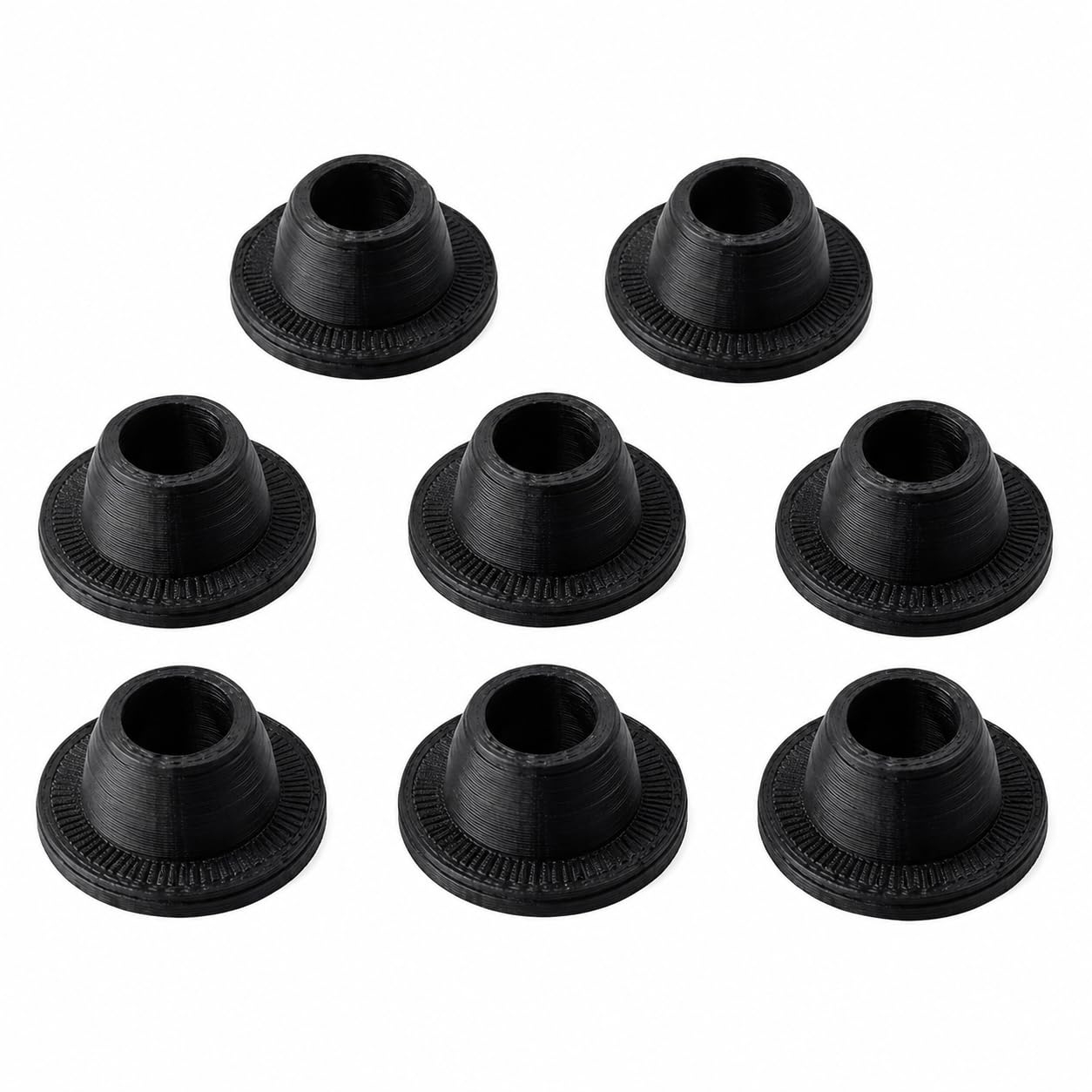 SplashNColor 8-Pack Chair Glides | Replacements for Eames Eiffel Style Chair Leg Cover Furniture Feet Black | Easy to Install | Made with Durable