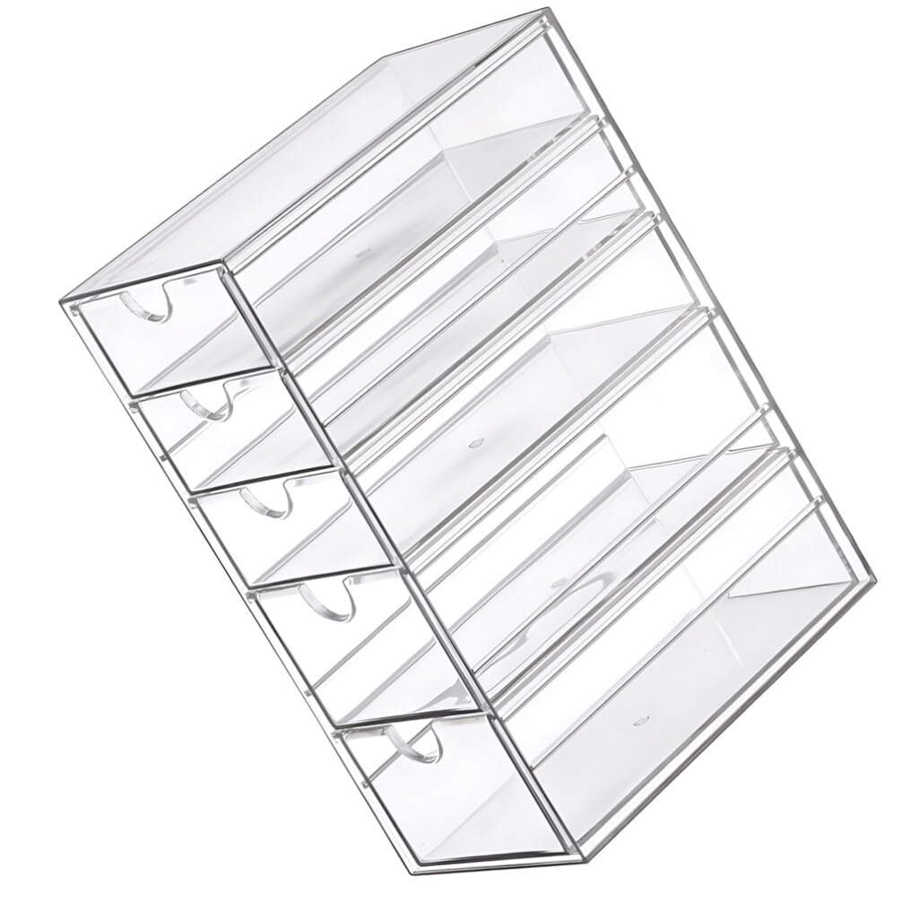 Alipis Cassettiera Scrivania Plastica Organizer da Tavolo Cassetti Trasparenti Multistrato per Cancelleria Trucchi e Piccoli Oggetti
