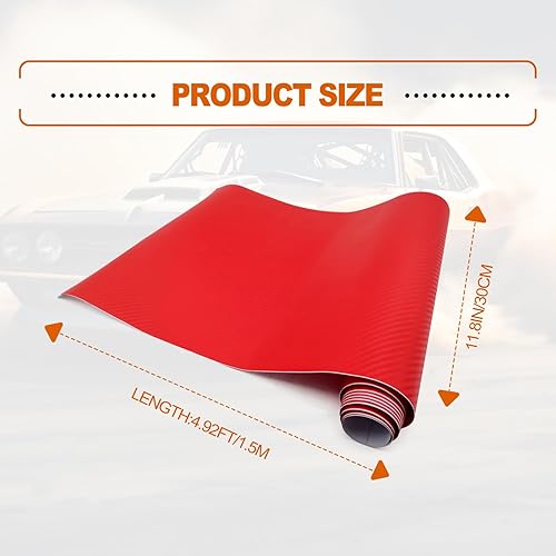 Miniatura 9 de Envoltura de vinilo de fibra de carbono de sarga mate 3D para automóvil, 12 x 60 pulgadas para uso en exteriores, contiene cuchillo y herramienta de