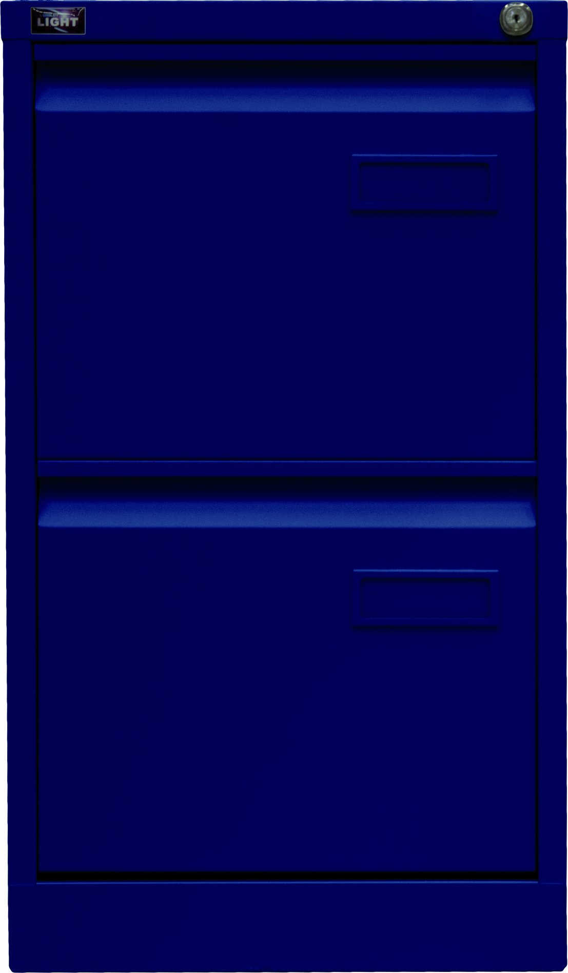 Bisley LIGHT Hängeregistraturschrank, einbahnig, DIN A4, 2 HR-Schubladen, Metall, 639 Oxfordblau, 62.2 x 41.3 x 71.1 cm