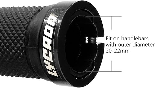 Miniatura 4 de LYCAON Bike Handlebar Grips Non-Slip-Rubber Bicycle Handle Grip with Aluminum Lock Bike Grip for Scooter Cruiser Tricycle Wheel Chair Mountain Road