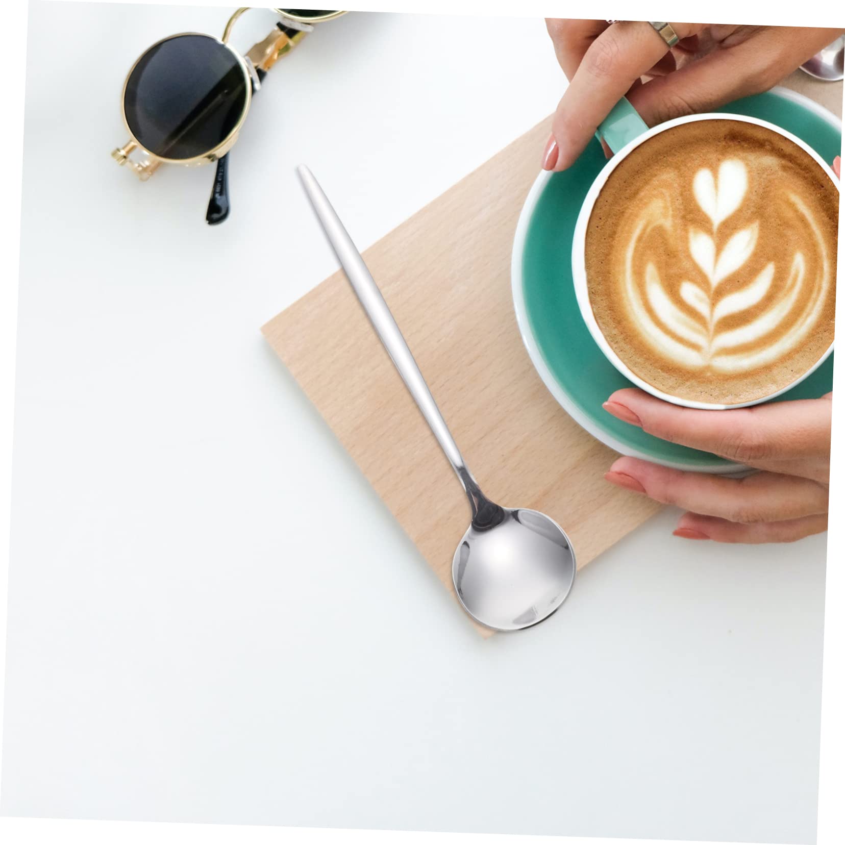 6pcs Stainless Steel Tablespoon Home Tableware Stainless Steel Serving Spoons Food Spoons Western Tableware Western Food Serving Spoon Western Flatware Meal Spoon Kitchen Supplies