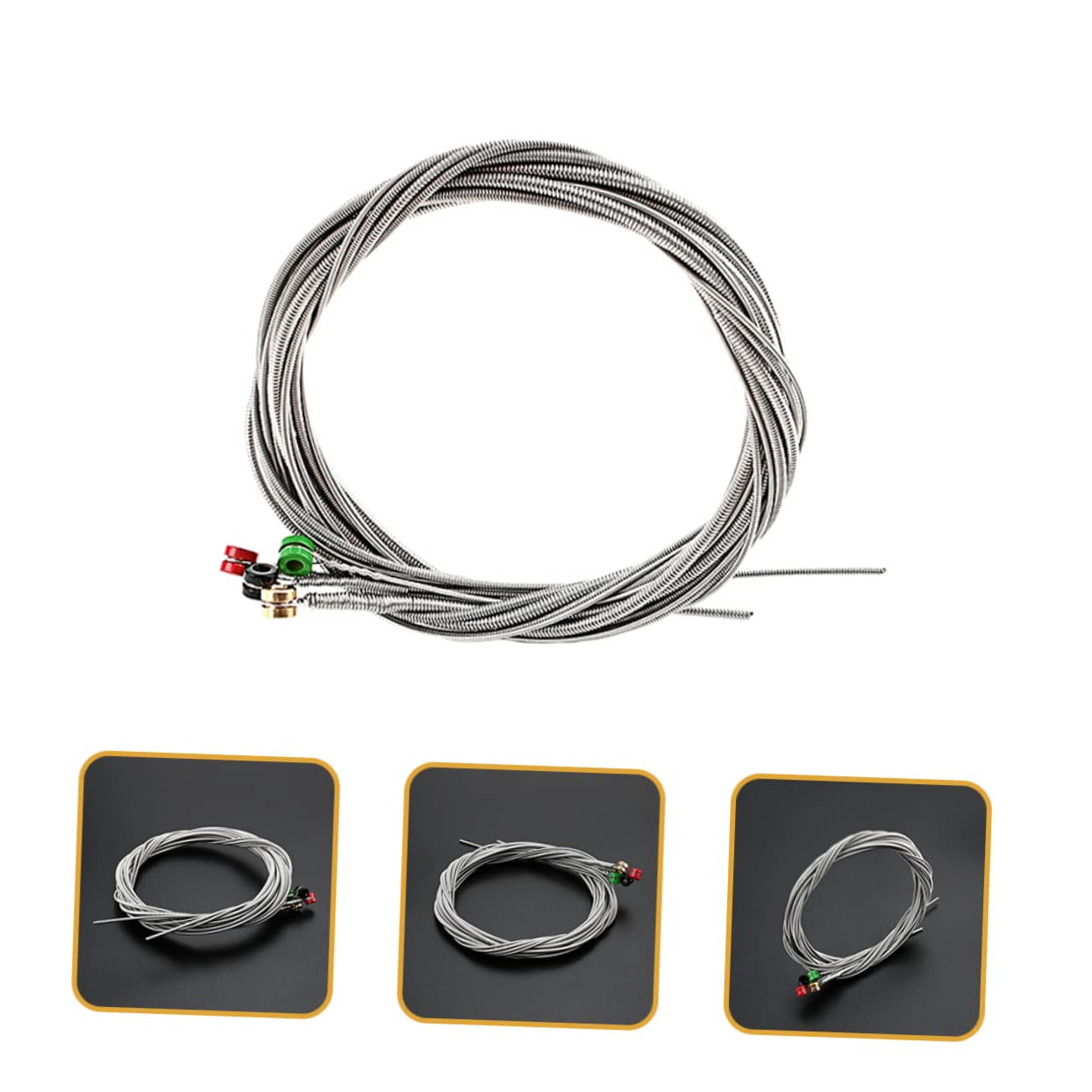 TOYANDONA 3sets Cordper Basso Acciaio Inossidabile Resistente e Durevole Tono Pulito Per Musicisti e Appassionati Di Strumenti Musicali