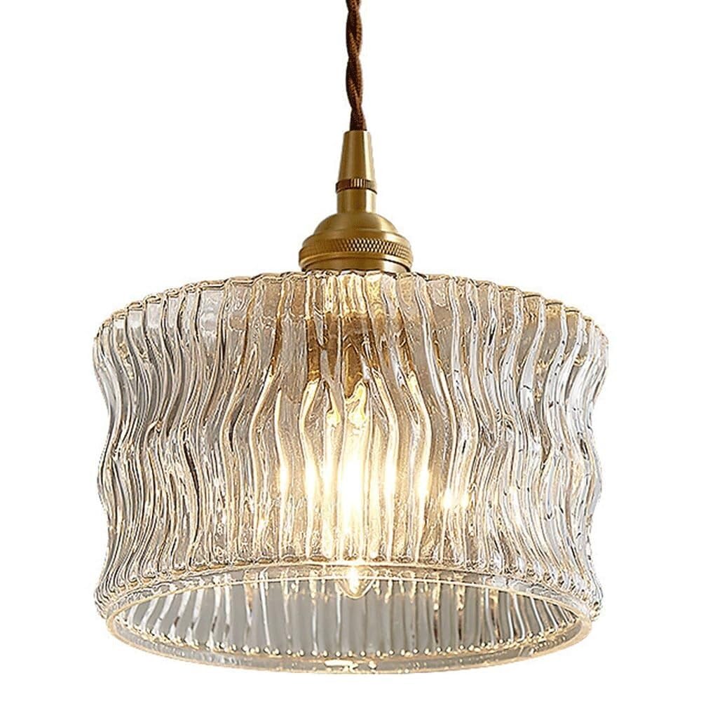 SYAXVOM Nordic Style E27 Glass Pendant Chandelier - Minimalist Flush Mount Light for Bar and Balcony