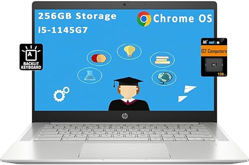 Miniatura 1 de HP Pro Chromebook C640 (IPS FHD de 14 pulgadas, Intel 4-Core i5-1145G7, 8 GB de RAM, 256 GB de almacenamiento (128 GB SSD + tarjeta SD IST de 128