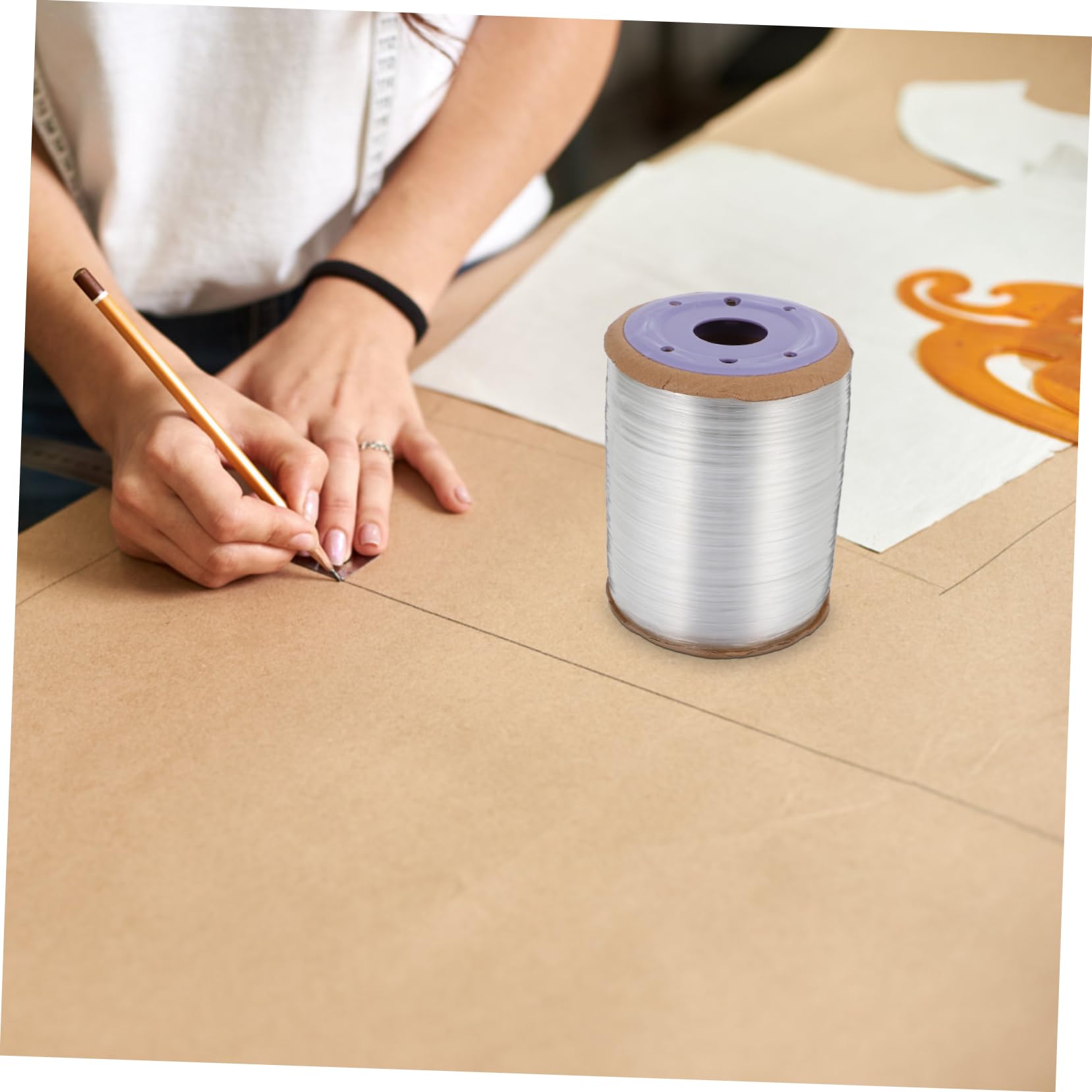 Tirantes de Sujetador Transparentes Tpu, 1 Rollo, 0, 6 Cm | Banda Elástica Invisible para Costura y Proyectos Diy, se Corta Facilidad, Compacto y Portátil
