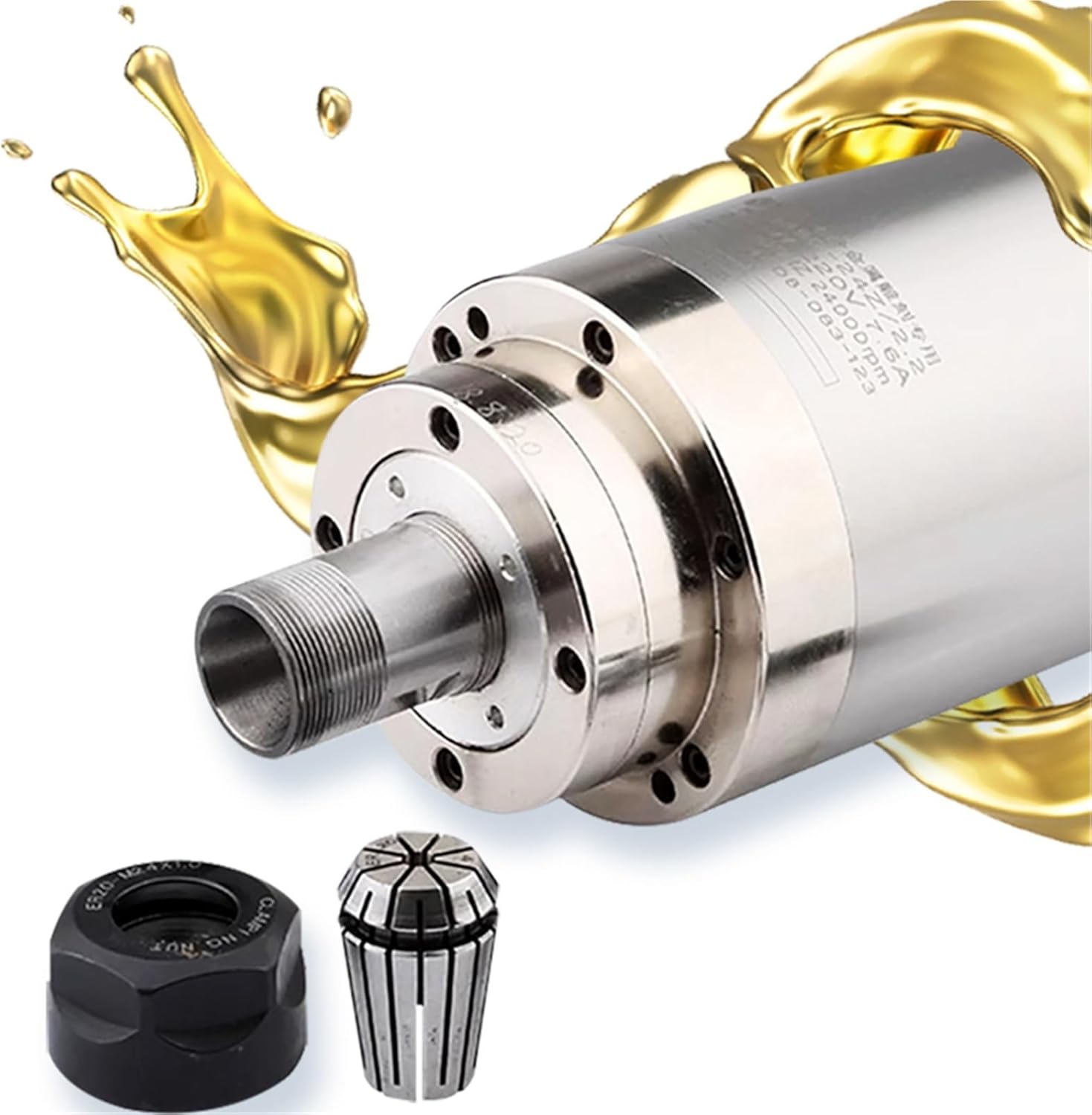 1.5kw ER16 400HZ Metal Mold Motor High-Speed Water-Cooled Engraving Milling Machine 80mm Engraving Machine Accessories