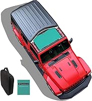 Vista 43 de Shadeidea - Parasol para Jeep Wrangler JL Unlimited (2018-2023) de 2 puertas y 4 puertas frontales, pantalla de malla negra para parasol JLU SAHARA