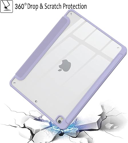 Miniatura 6 de Funda compatible con iPad Air 2 y Air 1, para iPad de 6 y 5 generación 20182017, funda trasera transparente con soporte para lápices, apagado y