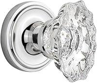 Vista 3 de Nostalgic Warehouse - Roseta clásica con pomo de puerta de castillo, paso, 2.75 pulgadas, latón antiguo