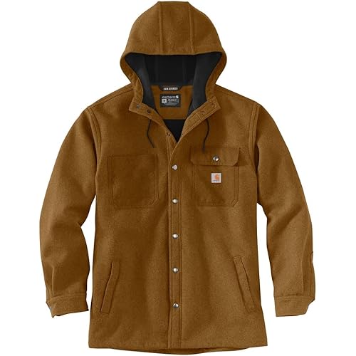 Carhartt Men's Rain Defender Relaxed Fit Heavyweight Hooded Shirt Jacket
