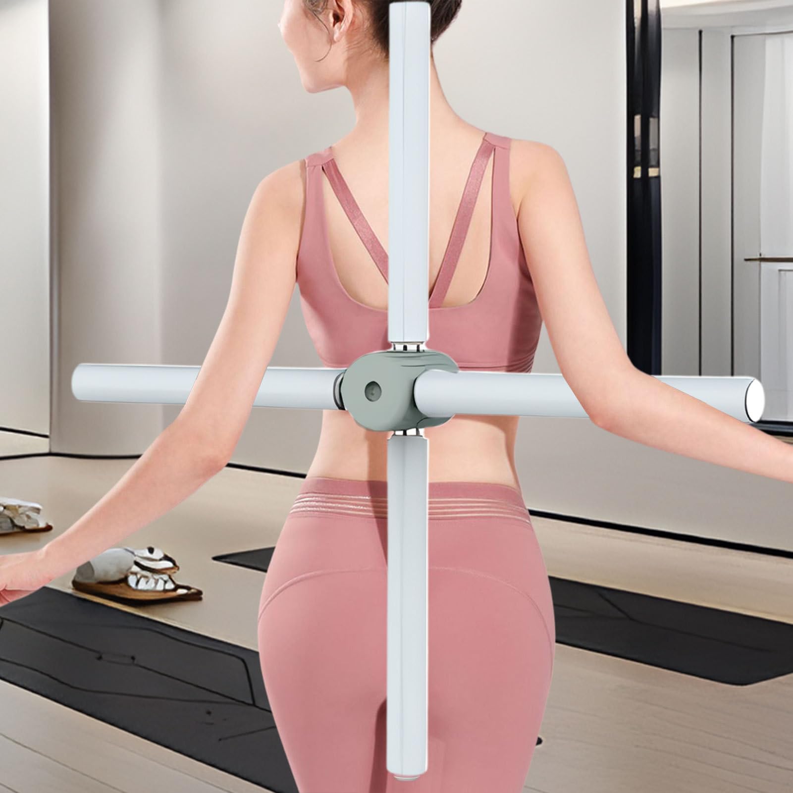Yoga Stöcke Für Die Rückenhaltung, Yoga Kreuzstab Haltungskorrektur, Einziehbarer Buckel Korrekturstab, Retractable Stretching Tool Für Jugendliche Studenten Erwachsene