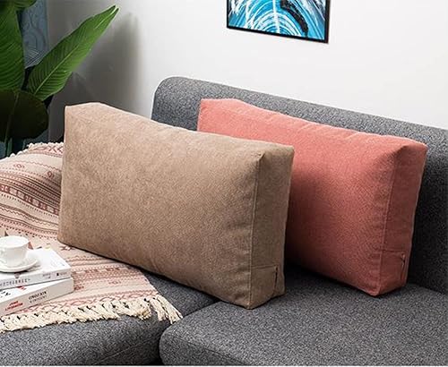 Miniatura 9 de YURRO Cojín de apoyo lumbar rectangular grande, almohada de lectura suave para sofá y cama, almohada de respaldo desmontable con cremallera oculta
