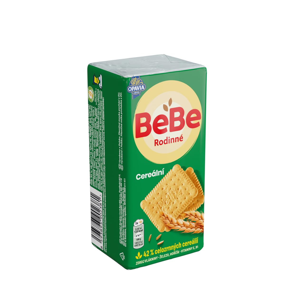OPAVIA BeBe – pełnoziarniste ciastka zbożowe, 30 × 130 g