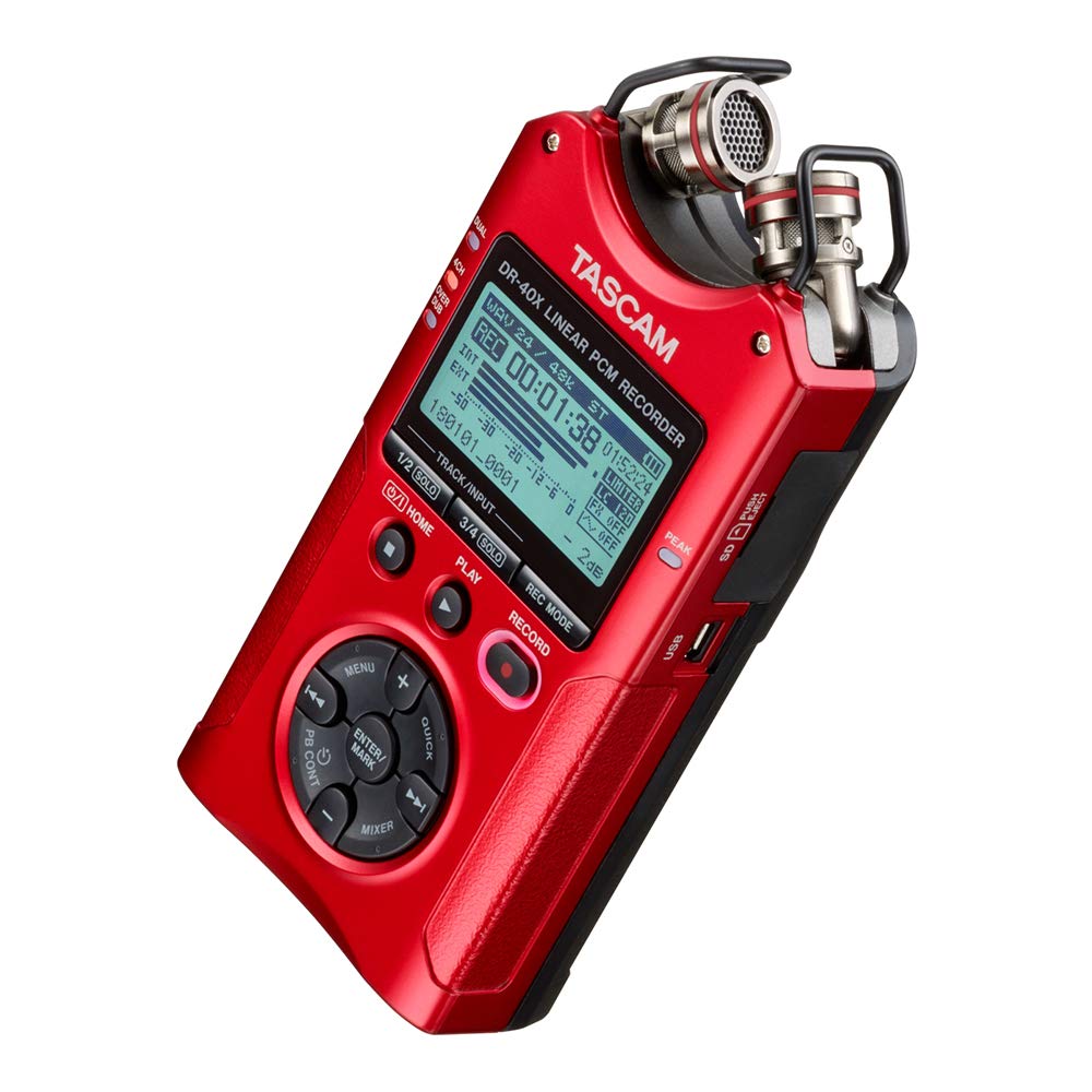 Gravador Áudio Digital Portátil Tascam Dr-40x Profissional