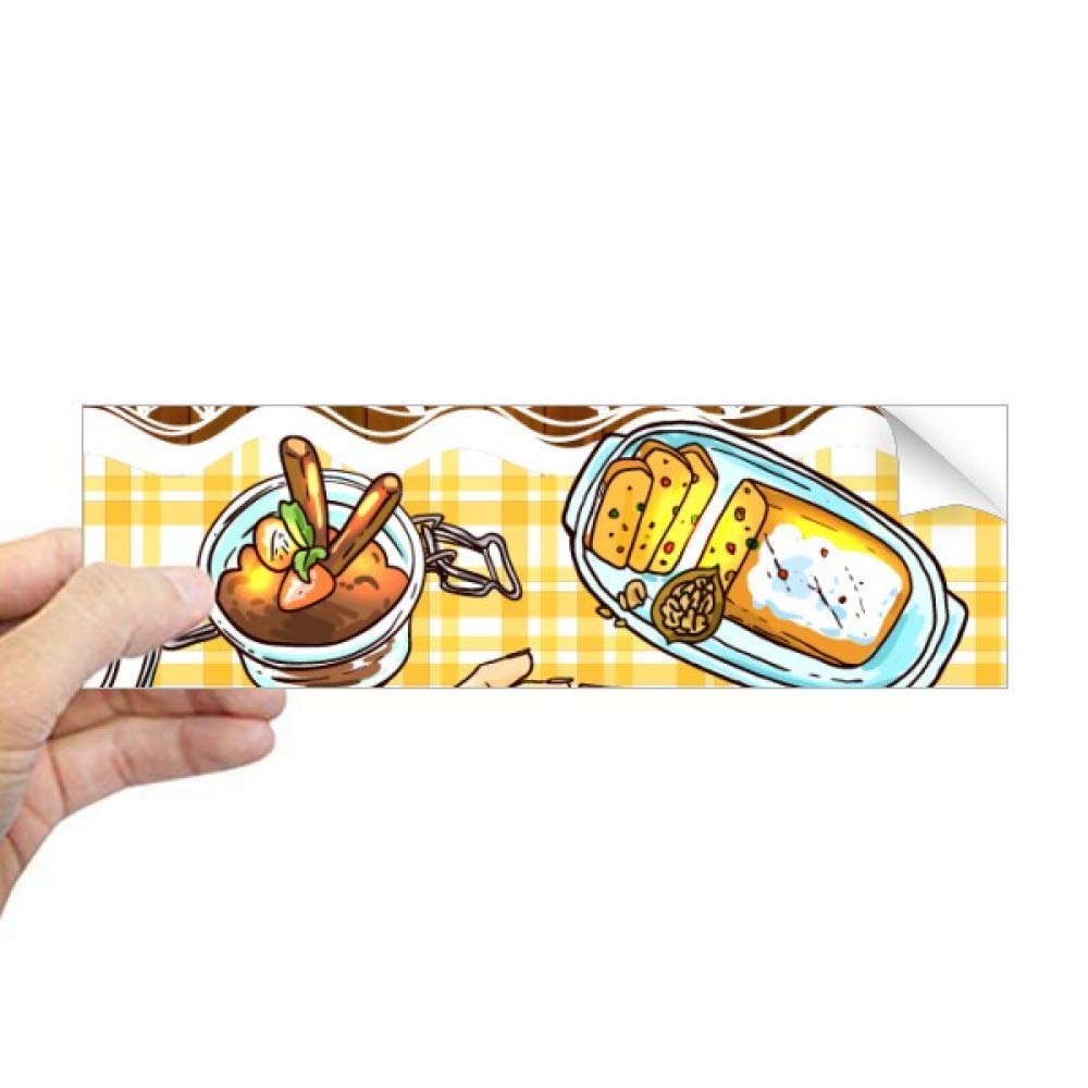 Adhesivo de galletas de chocolate rectangular para parachoques de coche de vinilo resistente 4