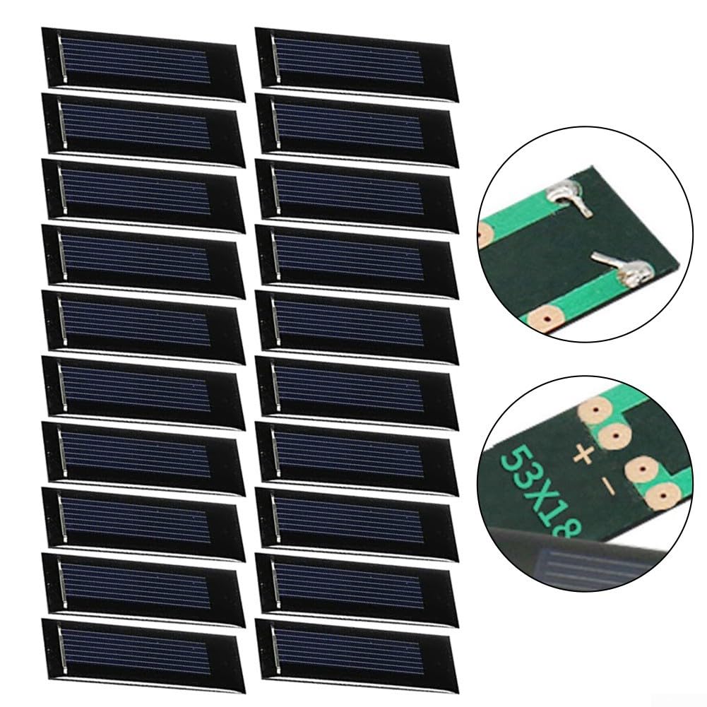 20pcs Mini Pannello Solare Cella 0 5V 160mA per FAI DA TE Progetti di Energia Efficiente Generazione di Energia
