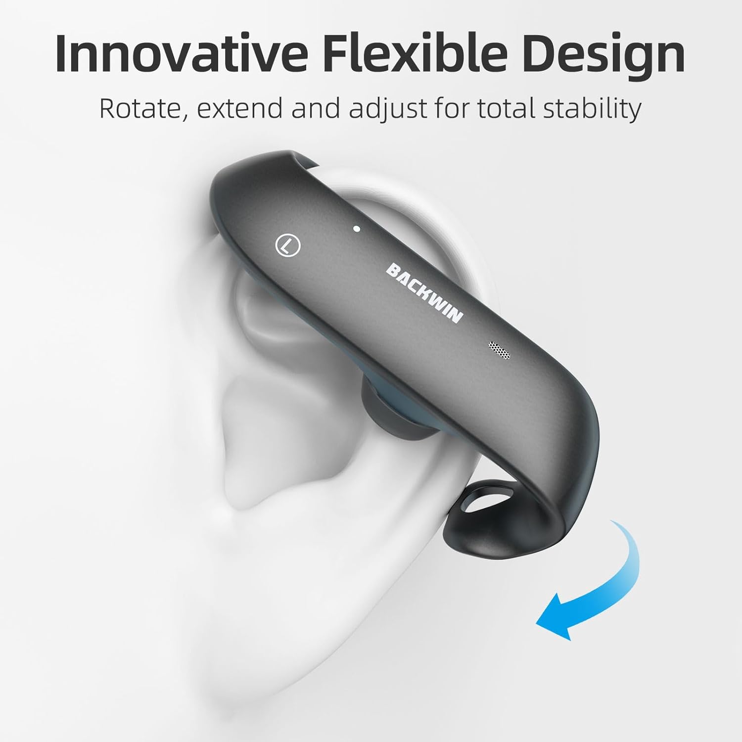 Wireless Earbuds,Bluetooth 5.4 100H Playtime Headphone with Mic,Stereo Sound,Easy Button Controls,Ultra-Comfort Snug Fit Sports Ear Buds for Sports Meeting Running Workout Gym (Grey)