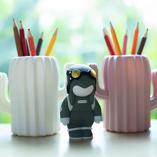 Miniatura 4 de Figuras de pirata de astronauta, escultura de hombre espacial, regalos de arte de poliresina, decoración espacial para hombres y niños (verde)