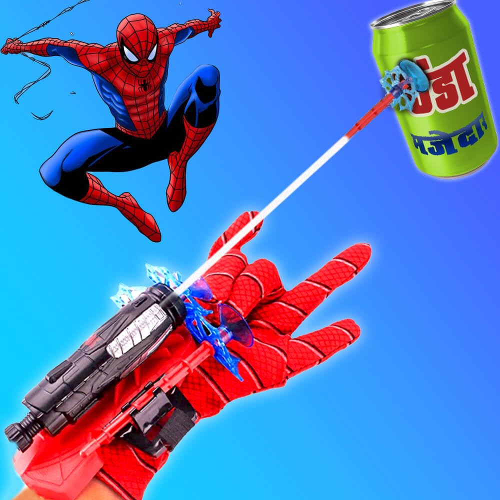 Uneeke Shape Spiderman Web Shooter Real Avengers Gadgets Toys with Gloves for Kids, Superhero Cosplay Watch Launcher Gun Toy Set, 6 inch, Red (B0DDHPDJYW) Amazon Price History, Amazon Price Tracker