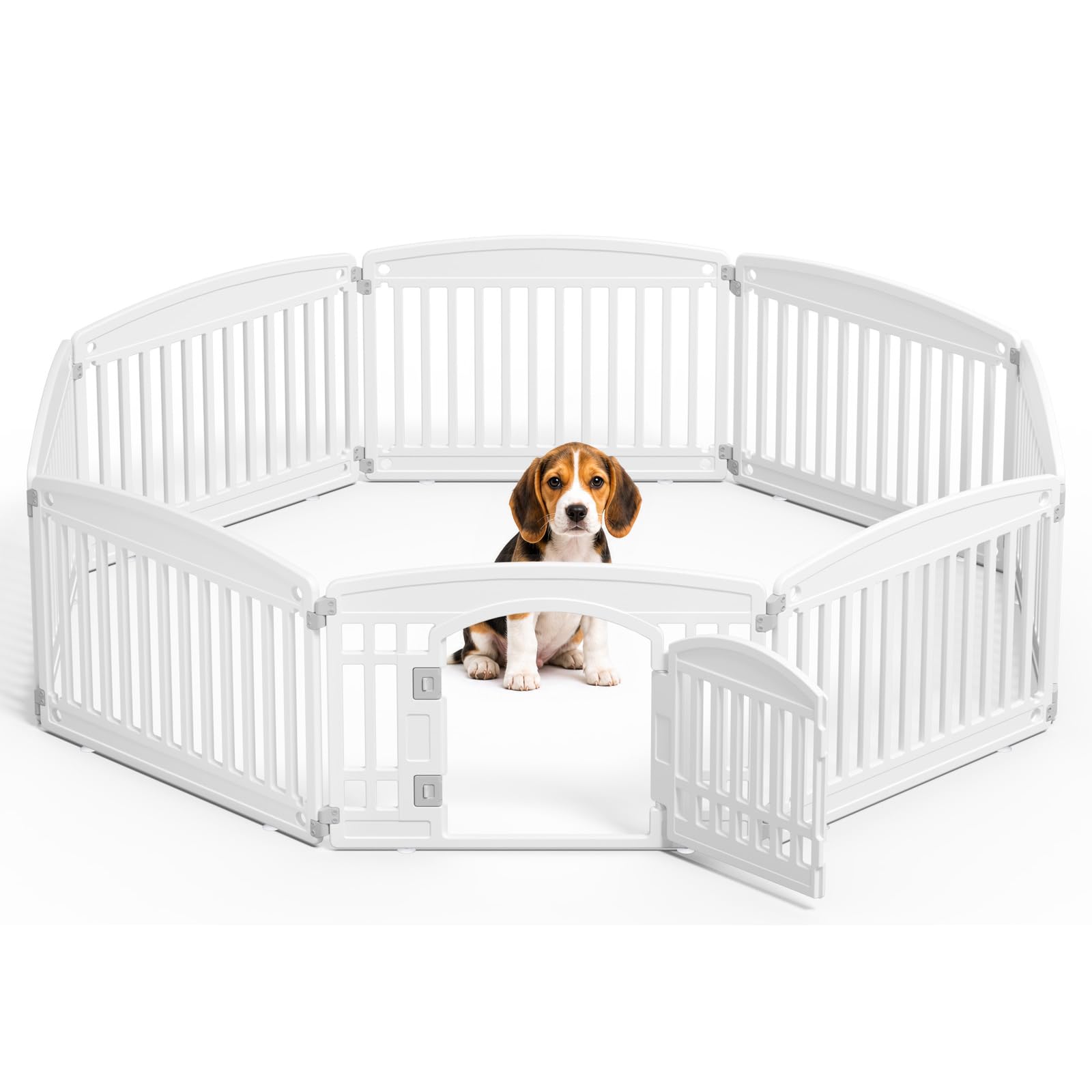 NEWBULIG 24 Inch 8 Panels Dog Playpen, Plastic Pet Play Pen Fence