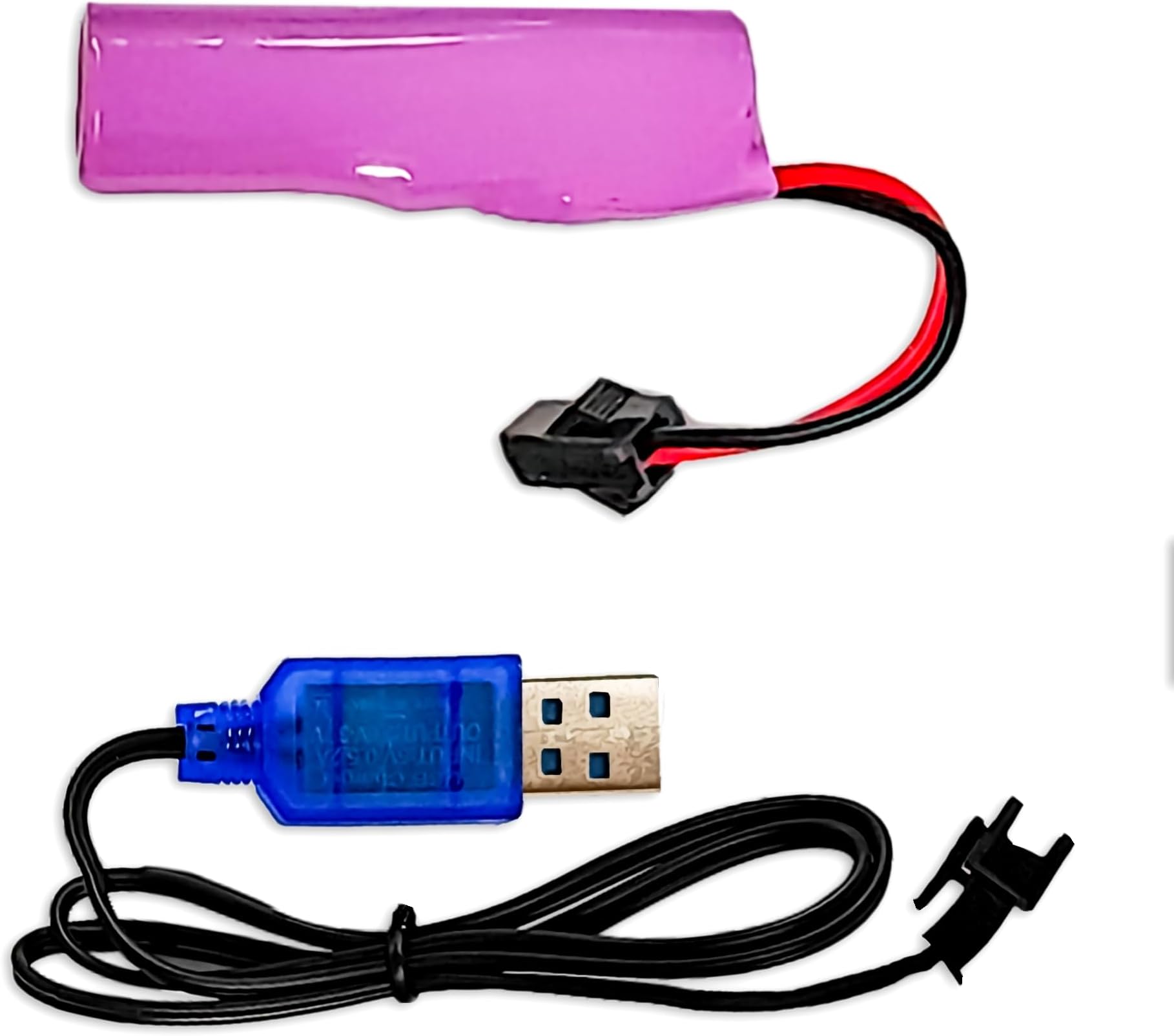 BEZGAR Spare Parts Accessories - 3.7V 600mAh Rechargeable Li-ion Battery (1) + USB Charging Cable (1) TD141 Remote Control Car(New Version)
