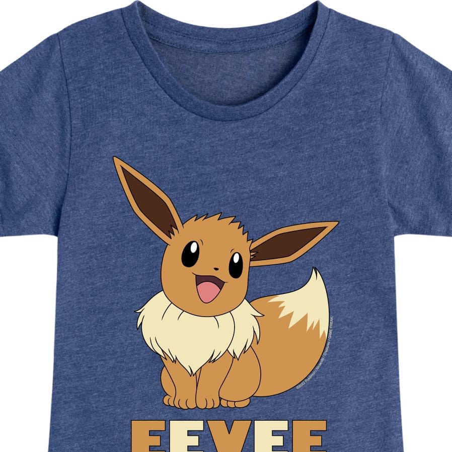 HYBRID APPAREL - Pokémon - Happy Eevee - Youth Girls Short Sleeve Graphic T-Shirt3