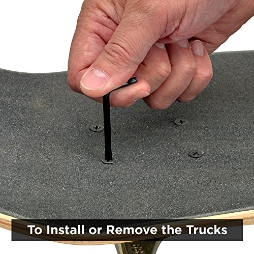 Radeckal Compact Pocket Skate Tool- T Tool All In One Skate Tool For Skateboards, Longboards, Mini Skateboards, And Cruisers- Collapses To A Compact Size To Fit In Your Pocket (Silver) #TOP6