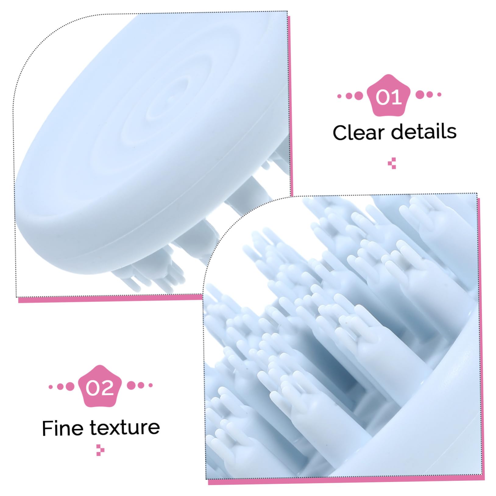 Healvian 5piezas Cepillo Masajeador Para Cabelludo Exfoliador De Escalp Para Limpieza y Masaje Para Tipo De Cabello Hielo