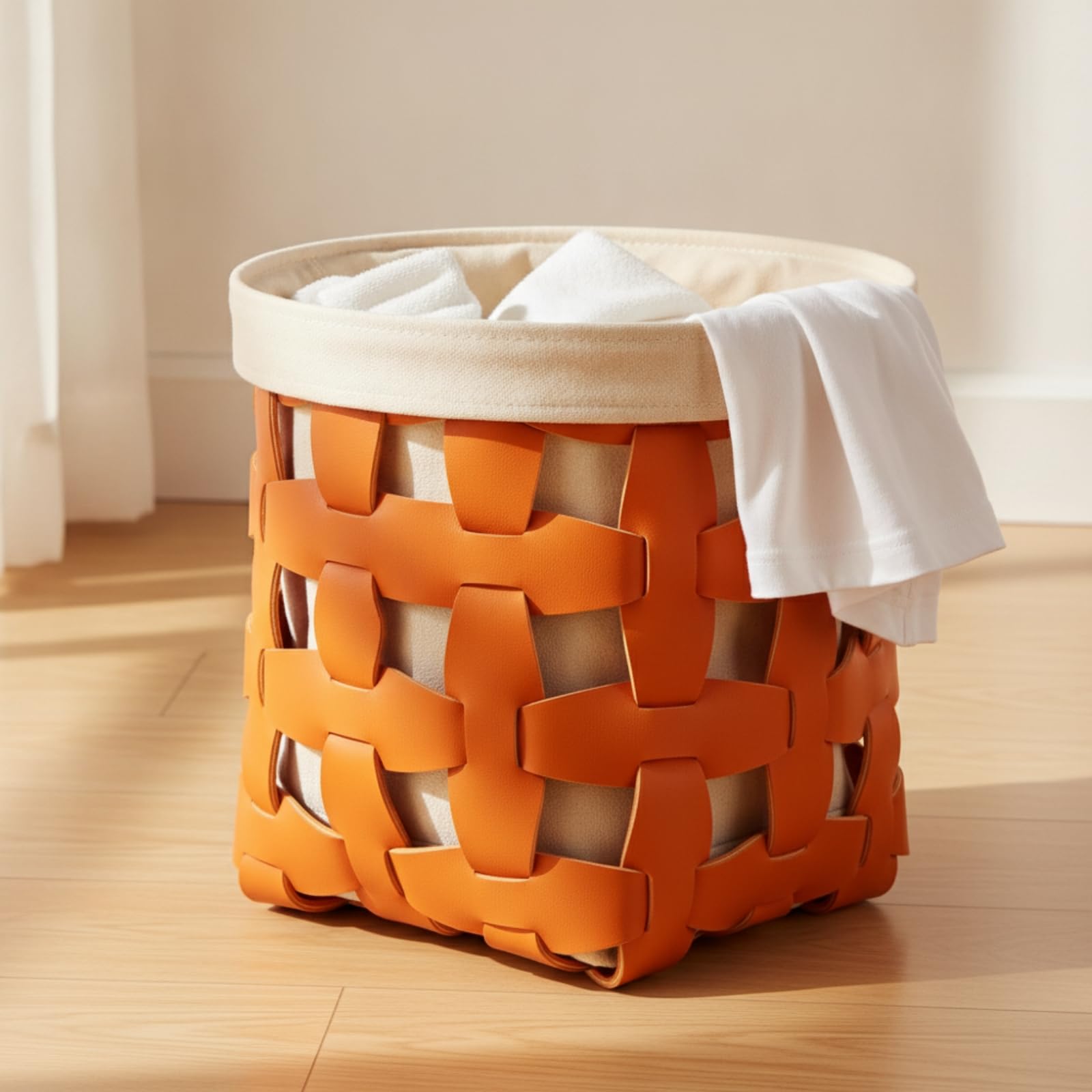 Cesta Almacenamiento la | corativa, Cesta Almacenamiento en Forma Cubeta, para Salón, Naranja, S