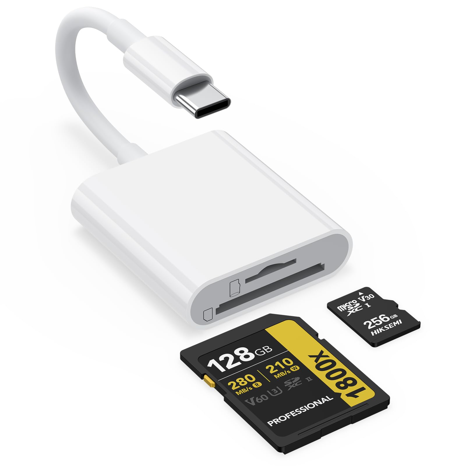 2in1 USB C SDカードリーダー USB ポート拡張 多機能 MicroSD/SDカード/UHS-Iカード専用 高速双方向転送 タイプC カード リーダー Mac Windows Android端末に対応