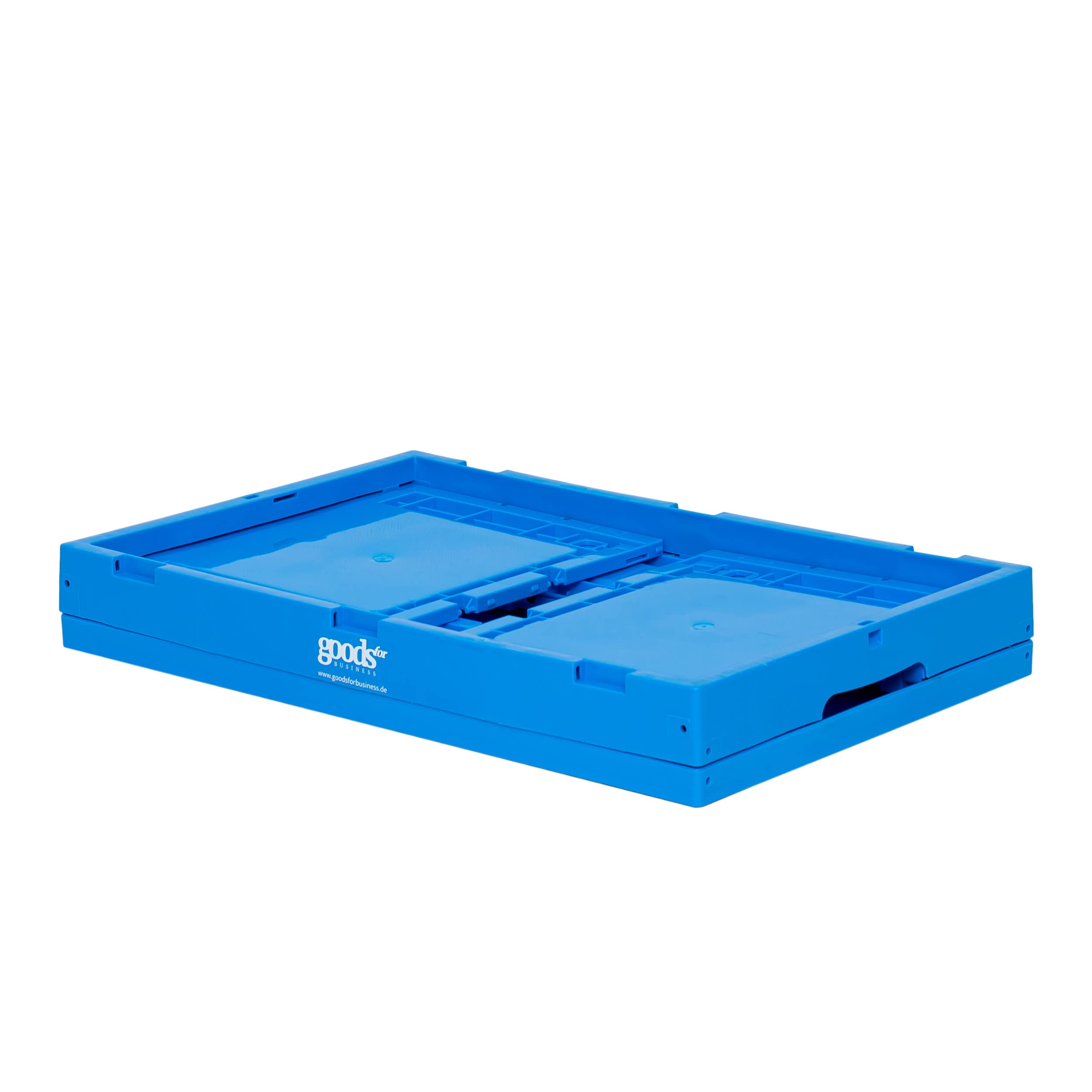 Faltbox PK6040308 Euroformat 60x40x30cm, Volumen 58L, stapelbare und faltbare Industriebox Farbe Blau, Transport- und Lagerbox aus Kunststoff PP, Kommissionierbox bis 30kg belastbar