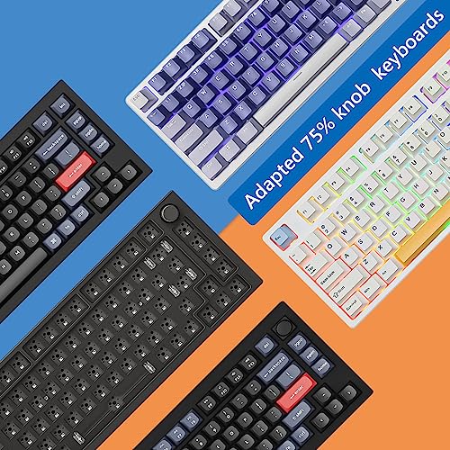 Image of Geekria Clear Acrylic Keypads Cover for 75% Knob Keyboard, Compatible with Keychron Q1 HE /Max /Pro, EPOMAKER TH80, Glorious GMMK Pro