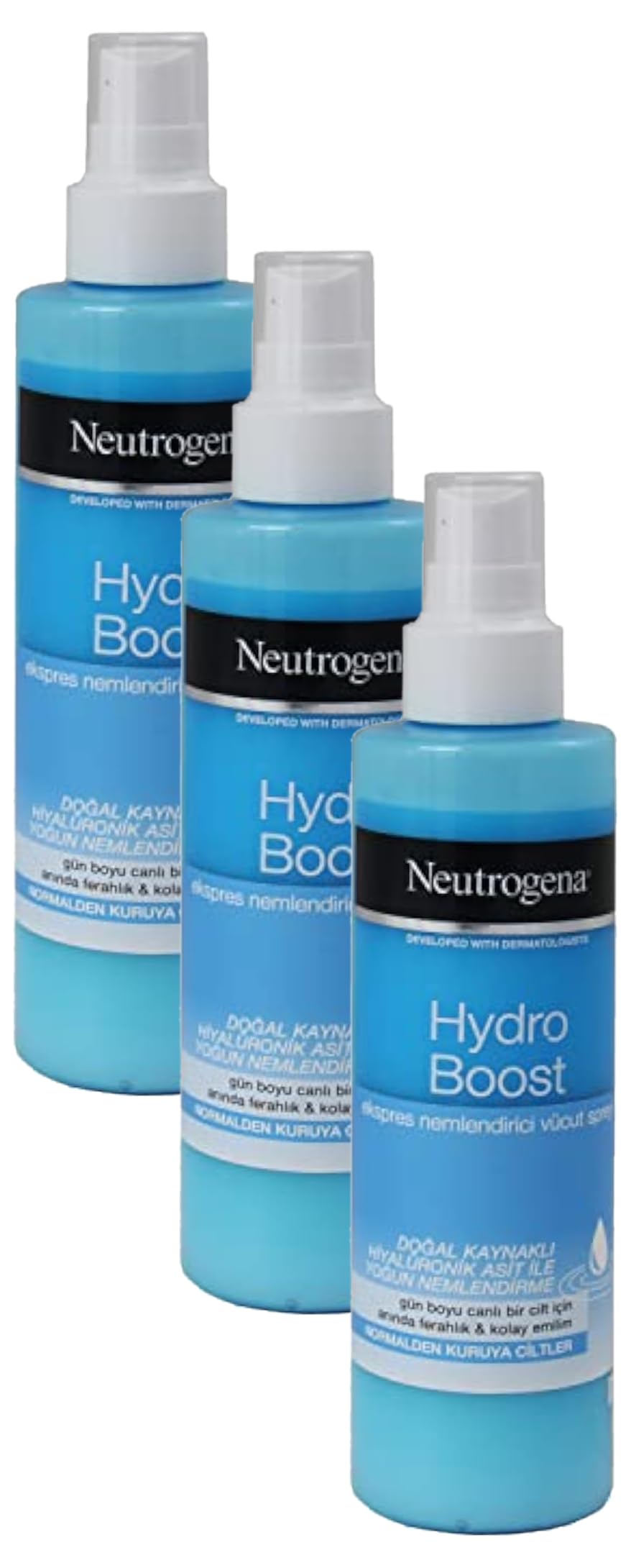 Neutrogena Hydro Boost Express Hydrating Spray, Fresh, Transparent, 200 ml (Pack of 3)