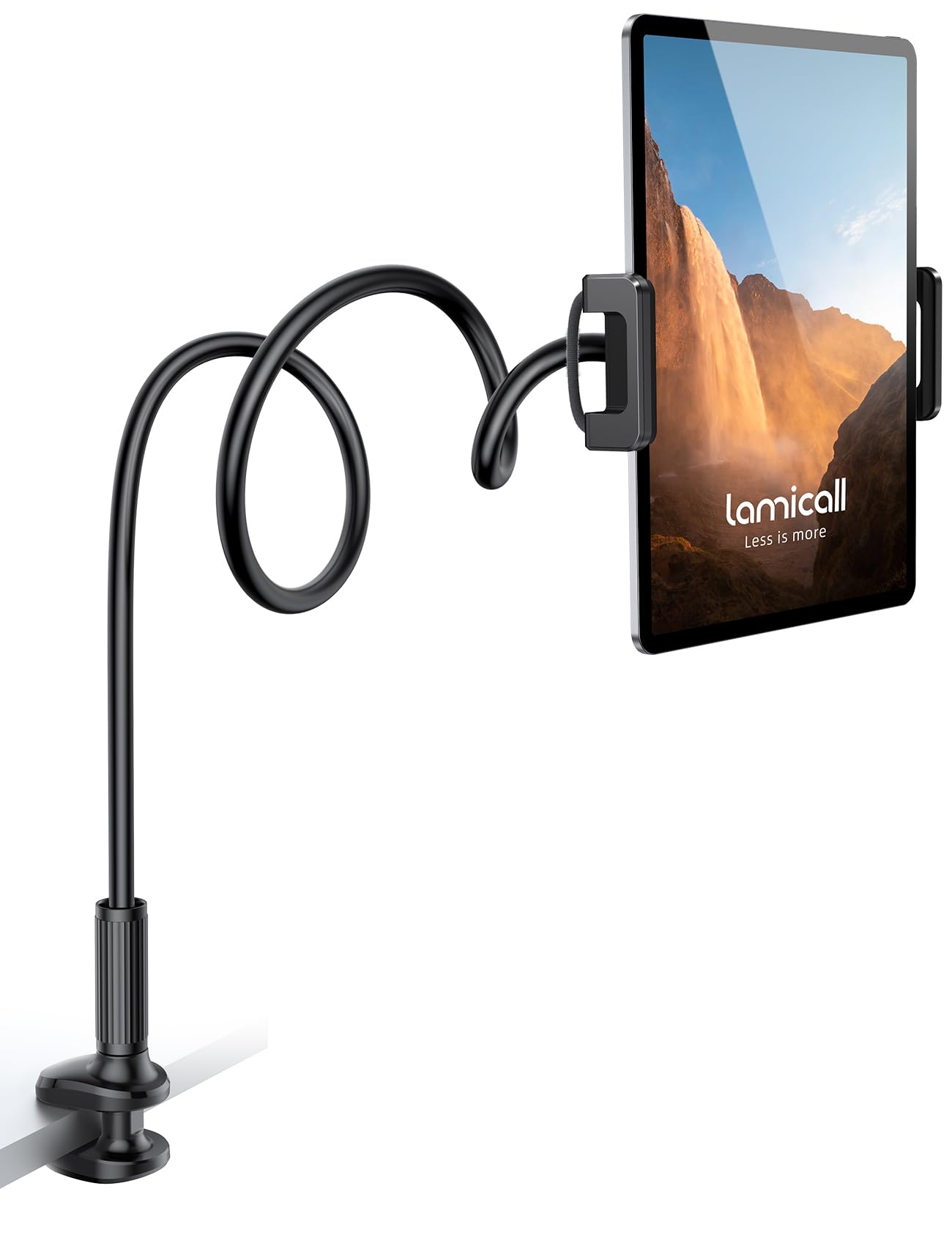 Gooseneck Tablet Holder, iPad Holder for Bed - Lamicall Flexible Arm Stand for Bed, Desk Table Clamp Mount for iPad, Pro, Air, Kindle, Kindle fire, Switch, Galaxy Tablet, iPads Accessories, 4.7-11"