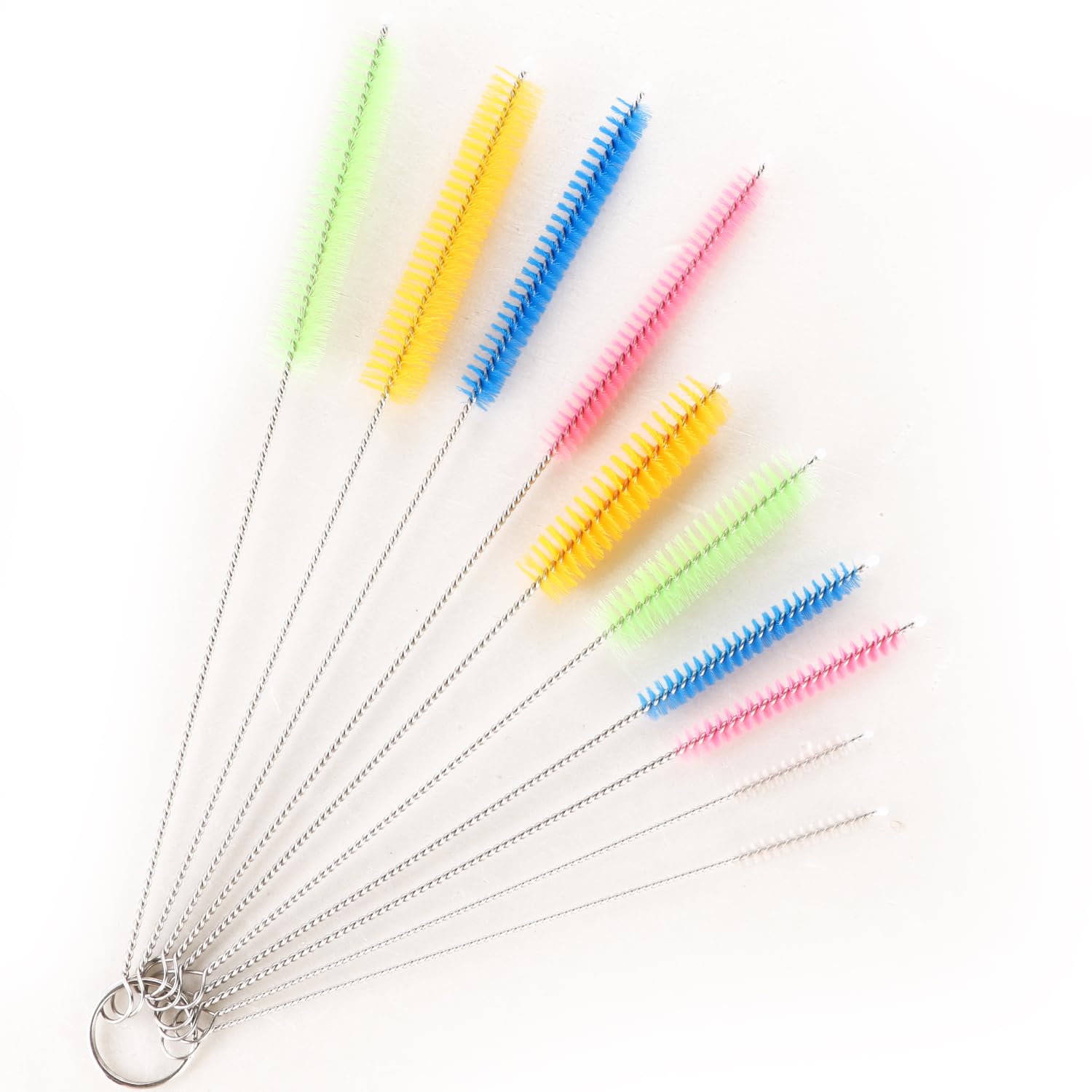 Arcjunys Picture Color 10Pcs Small Pipe Cleaners Long Straw Cleaner Cleaning Brushes For Water Bottle, Tube, Kettle Spout
